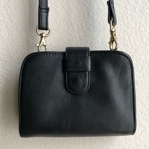 LIZ CLAIRBORNE VTG Black Leather Mini Purse